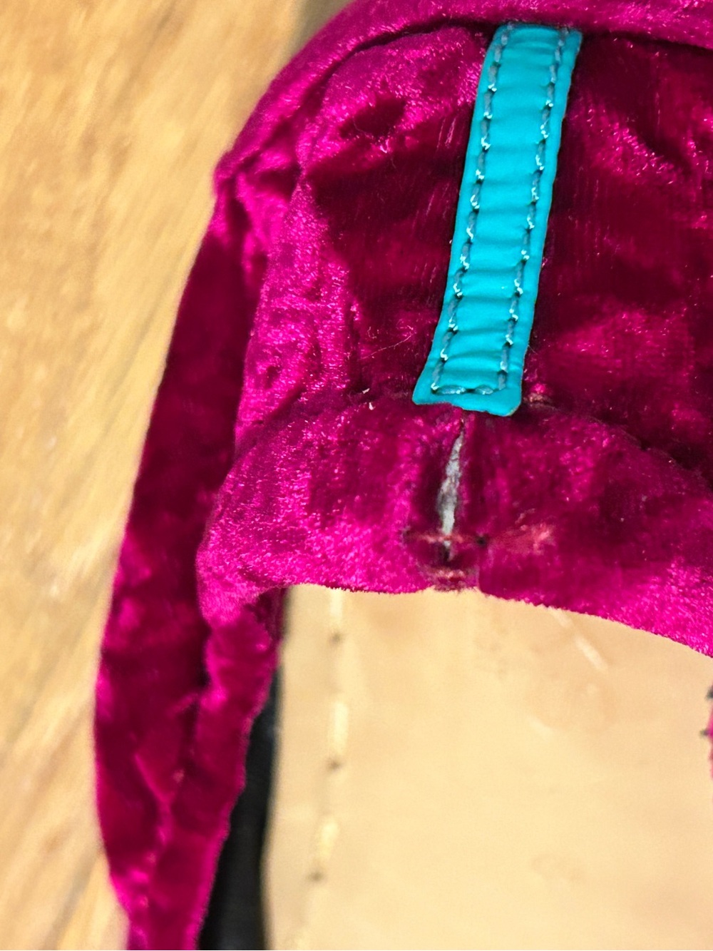 Tieks Tyrian Magenta Velvet Ballet Flats 8 - Picture 3 of 6